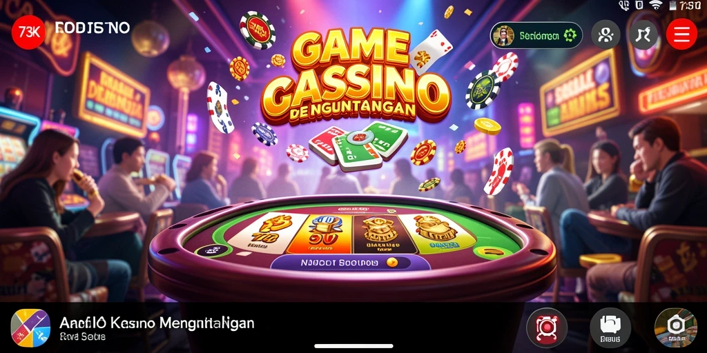 Screenshot gameplay Kasino yang menampilkan keseruan permainan 73K.