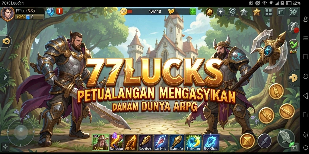 Tampilan gameplay epik dari 77LUCKS yang memikat.