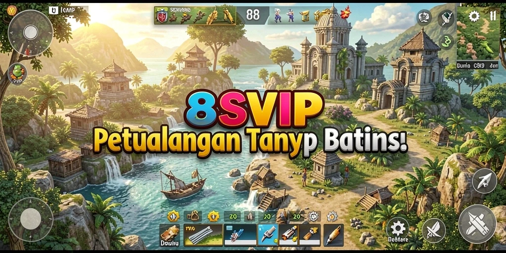 Gameplay <strong>8SVIP</strong> menampilkan petualangan menakjubkan di dunia terbuka.