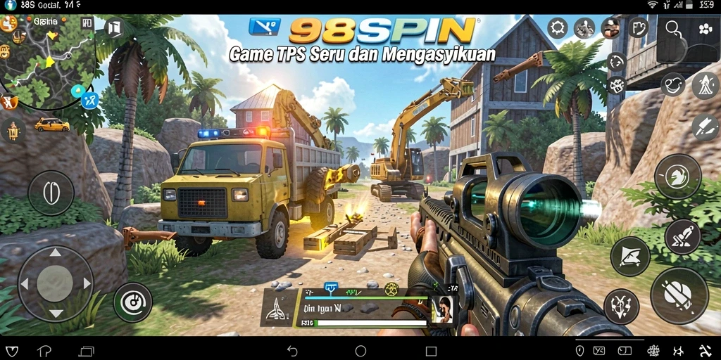 Gameplay seru 98SPIN dengan aksi TPS yang menegangkan.