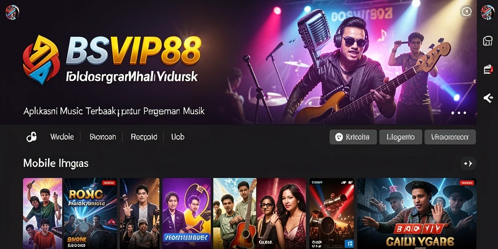 Tampilan gameplay BOSVIP88 dengan pengalaman mendengarkan musik yang seru.