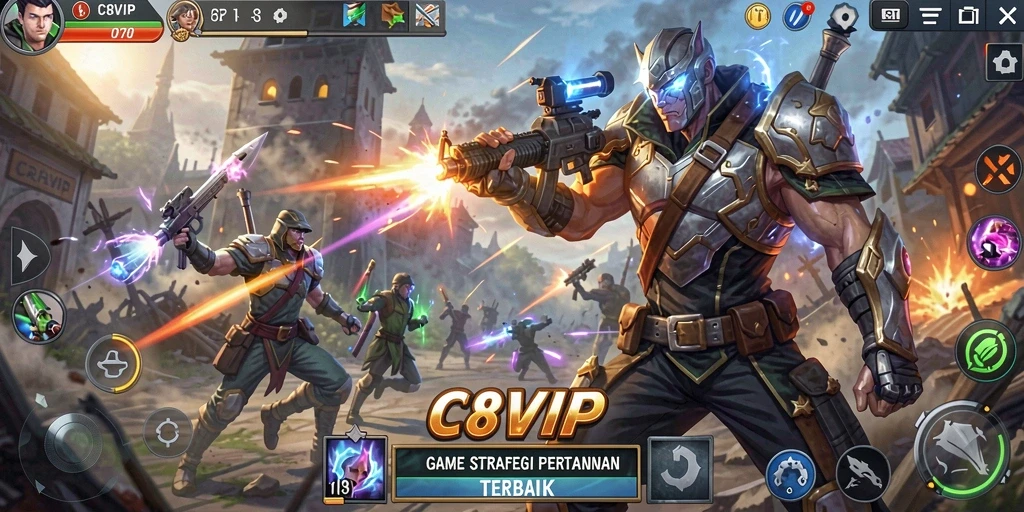 Tampilan gameplay C8VIP yang seru dan penuh strategi.