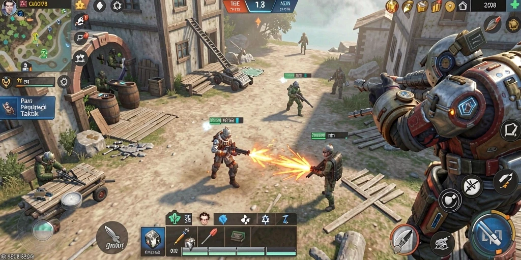 Tangkapan layar gameplay <strong>CACOR78</strong> yang menampilkan pertempuran strategi yang intens.