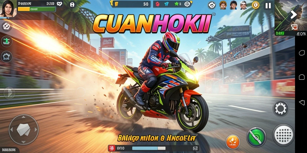 Tampilan balap motor yang mendebarkan di CUANHOKI.