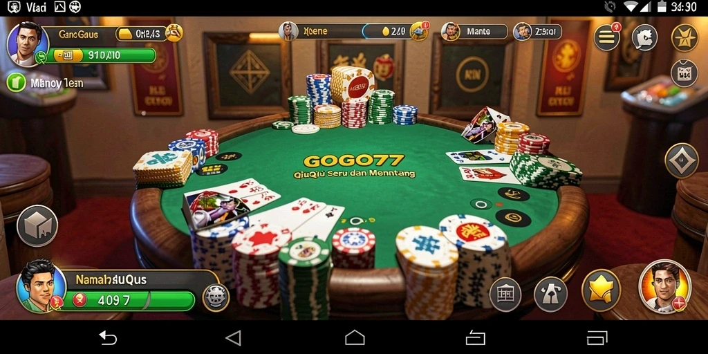 Tampilan gameplay QiuQiu yang seru dan interaktif.