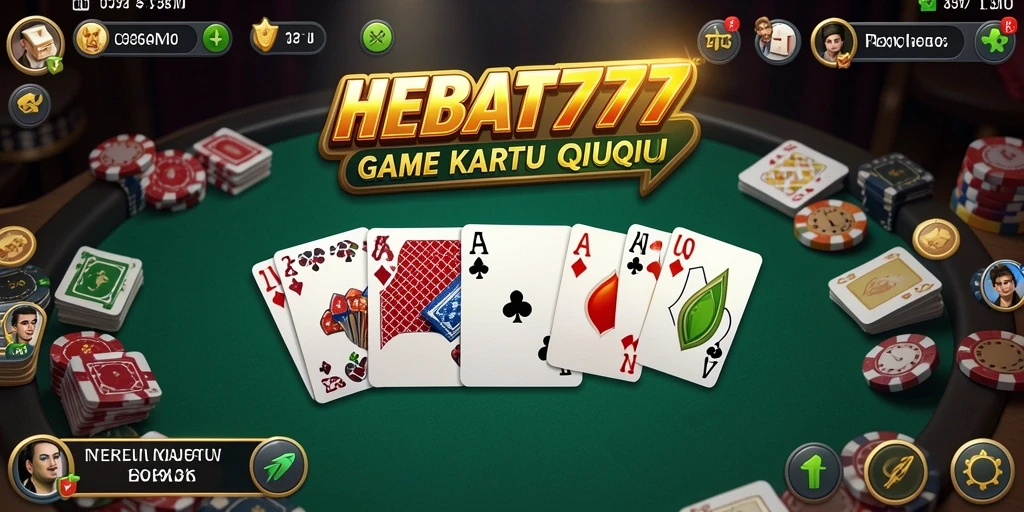 Tampilan seru gameplay HEBAT777 dengan kartu QiuQiu.