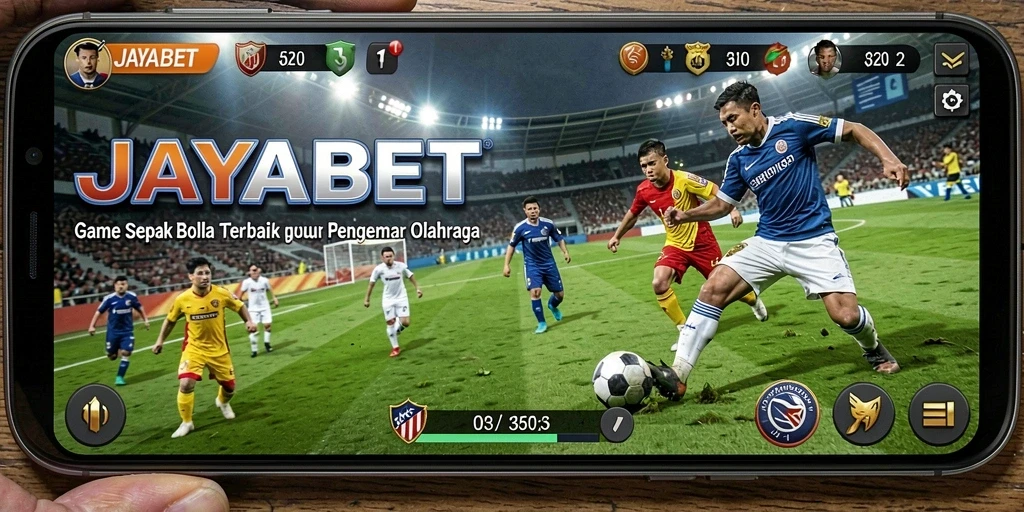 Tangkapan layar JAYABET menampilkan momen seru pertandingan sepak bola.