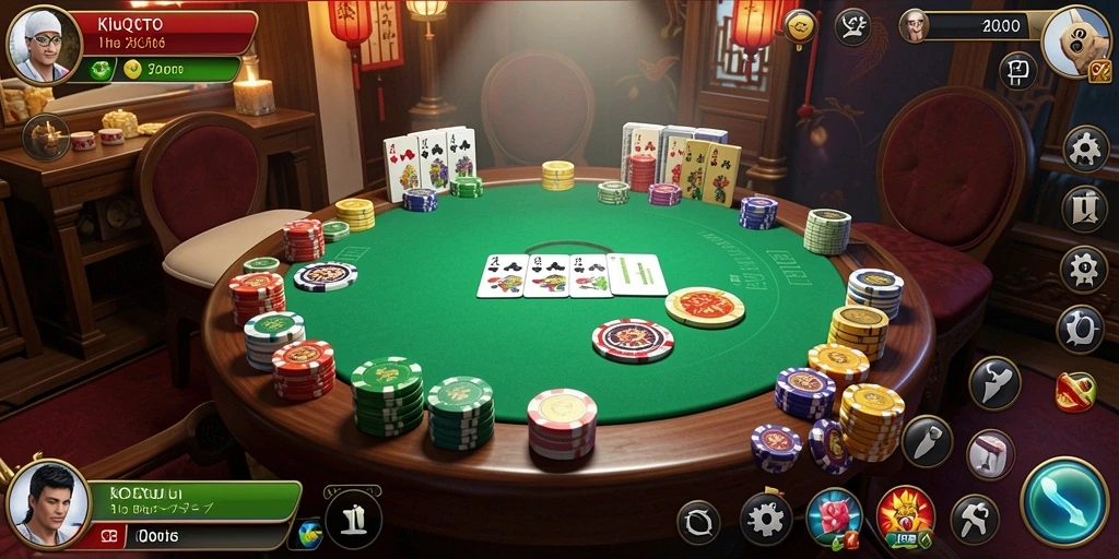 Tampilan gameplay seru KOSTOTO dalam permainan QiuQiu.