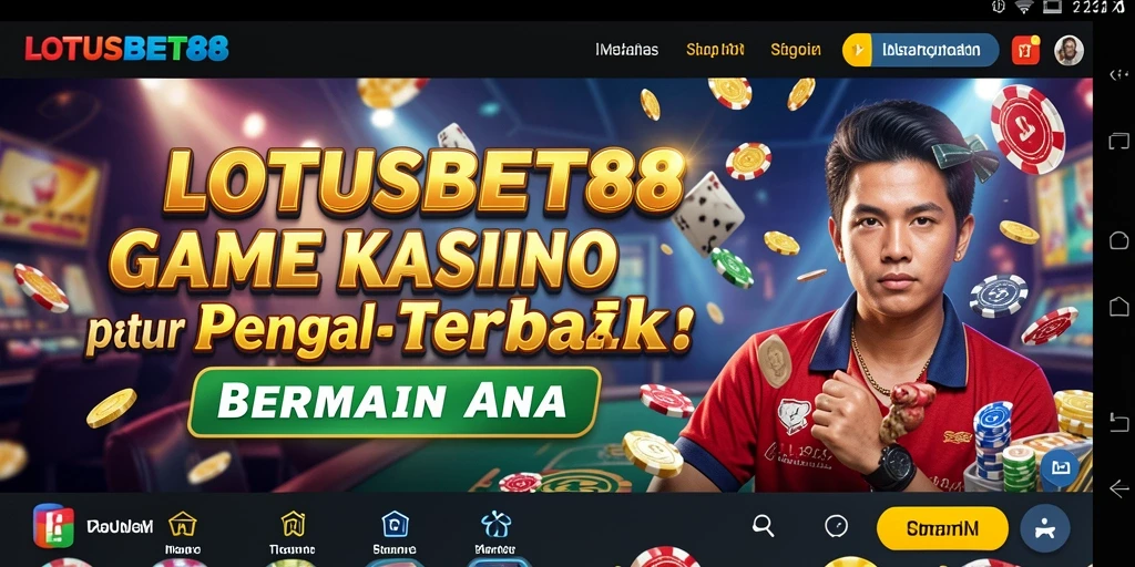 Tampilan menarik dari gameplay Kasino LOTUSBET88 yang memukau.