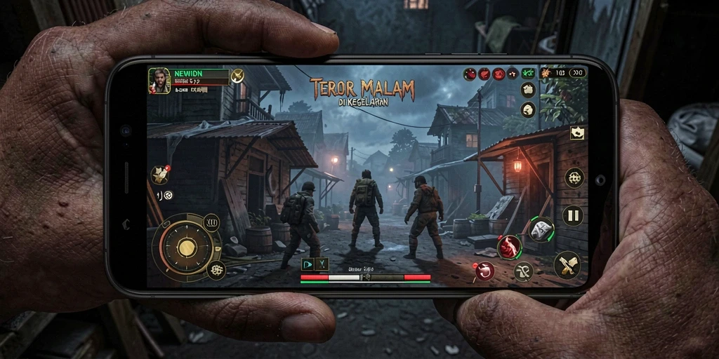 Screenshot menampilkan suasana mencekam dari gameplay NEWIDN.