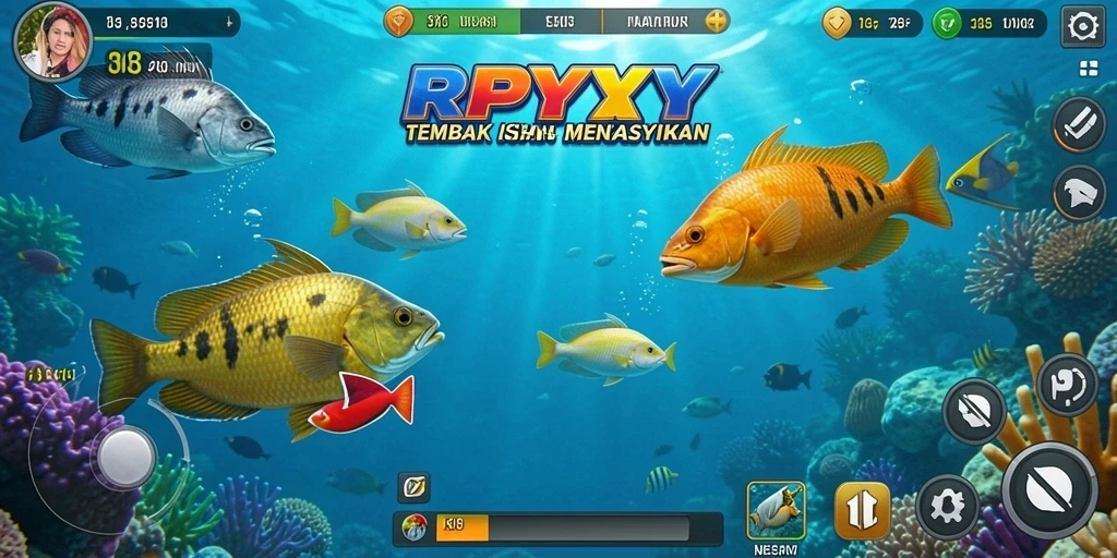 Gameplay menarik Tembak Ikan di RPYYY yang mendebarkan.