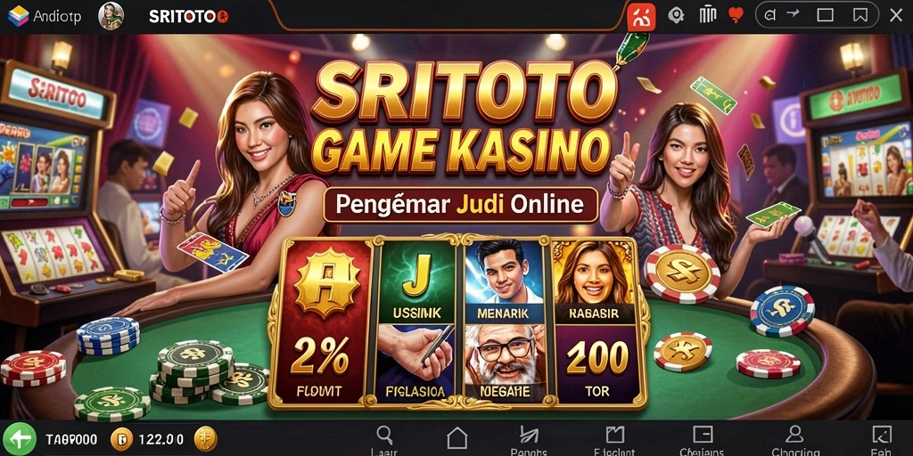 Screenshot SRITOTO menampilkan gameplay Kasino yang seru dan interaktif.