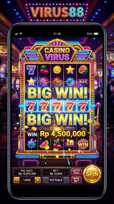 Tampilan utama virus88 yang menarik dan informatif.